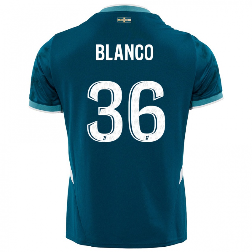 Kinder Ruben Blanco #36 Türkisblau Auswärtstrikot Trikot 2024/25 T-Shirt Österreich