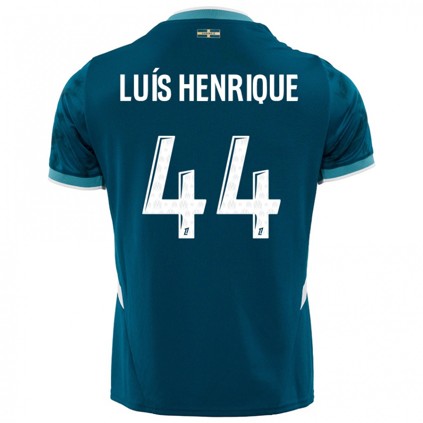 Kinder Luis Henrique #44 Türkisblau Auswärtstrikot Trikot 2024/25 T-Shirt Österreich