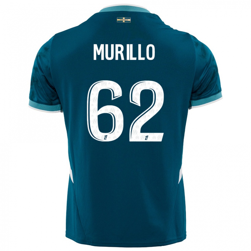 Kinder Amir Murillo #62 Türkisblau Auswärtstrikot Trikot 2024/25 T-Shirt Österreich