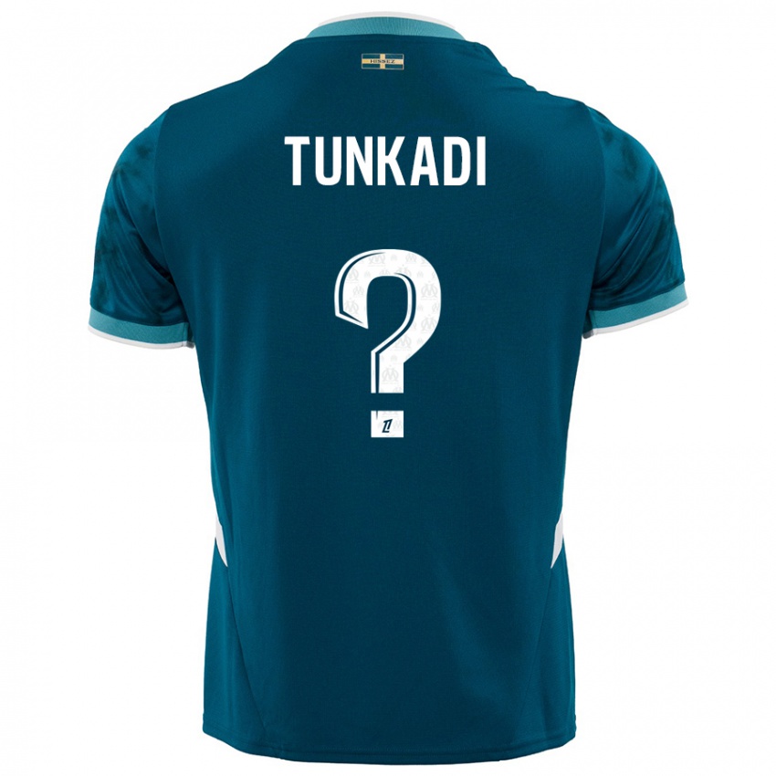 Kinder Alexandre Tunkadi #0 Türkisblau Auswärtstrikot Trikot 2024/25 T-Shirt Österreich