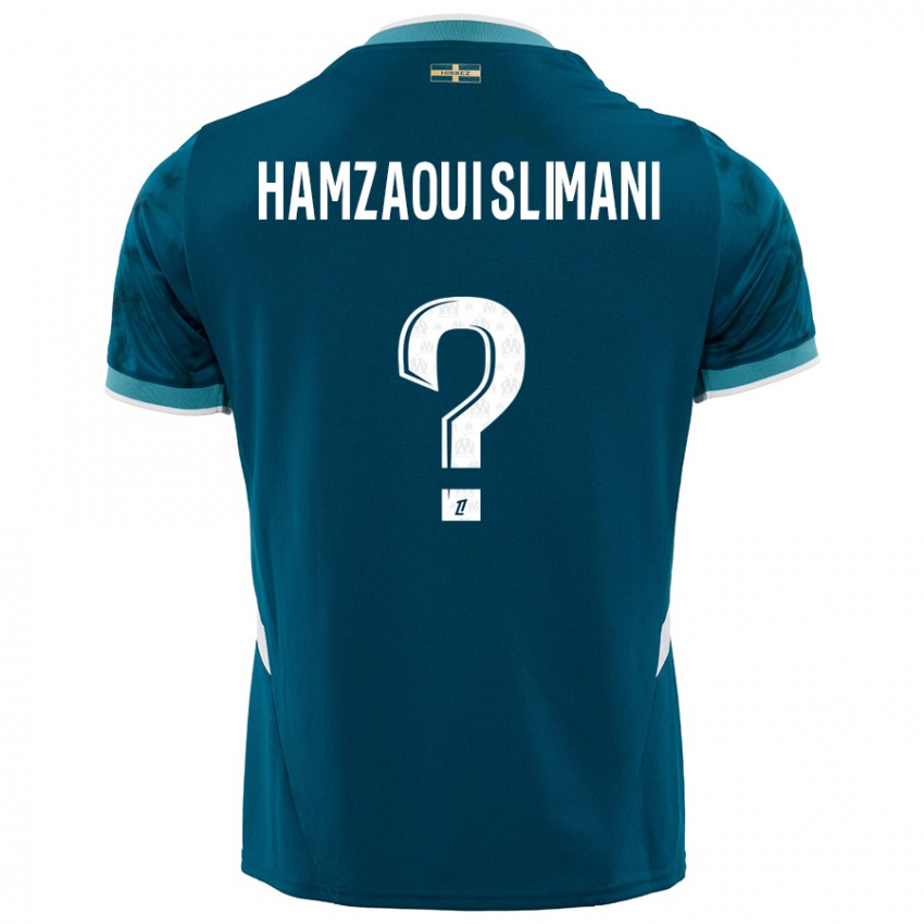 Kinder Hilan Hamzaoui Slimani #0 Türkisblau Auswärtstrikot Trikot 2024/25 T-Shirt Österreich