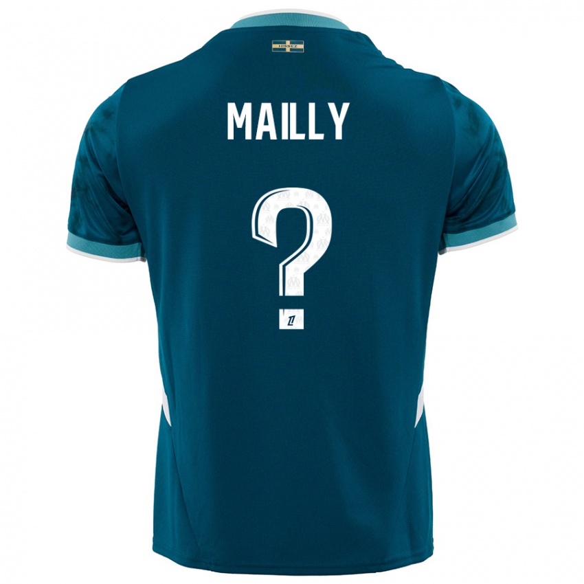 Kinder Evan Mailly #0 Türkisblau Auswärtstrikot Trikot 2024/25 T-Shirt Österreich