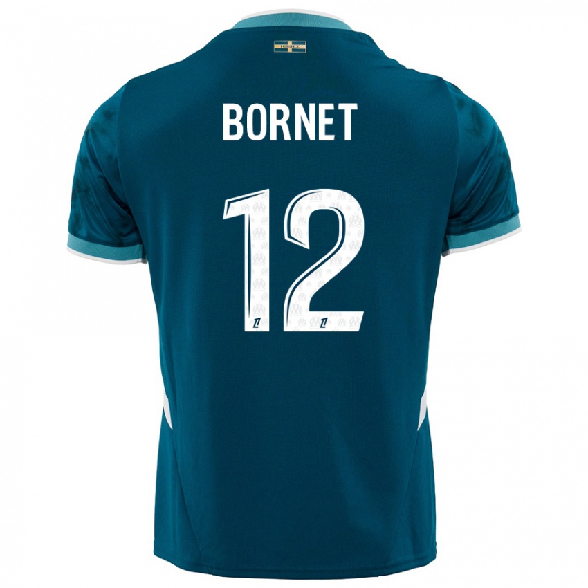 Kinder Camille Bornet #12 Türkisblau Auswärtstrikot Trikot 2024/25 T-Shirt Österreich