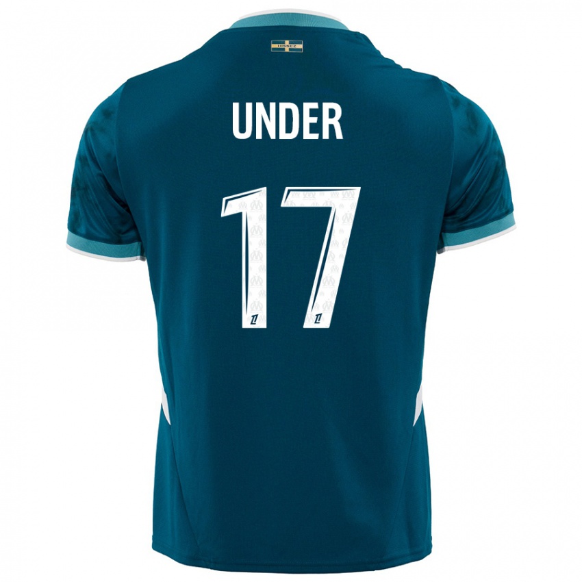 Kinder Cengiz Under #17 Türkisblau Auswärtstrikot Trikot 2024/25 T-Shirt Österreich