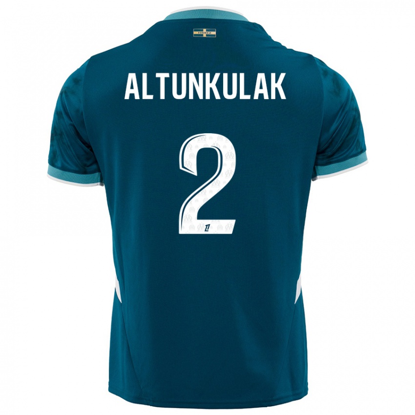 Kinder Selen Altunkulak #2 Türkisblau Auswärtstrikot Trikot 2024/25 T-Shirt Österreich