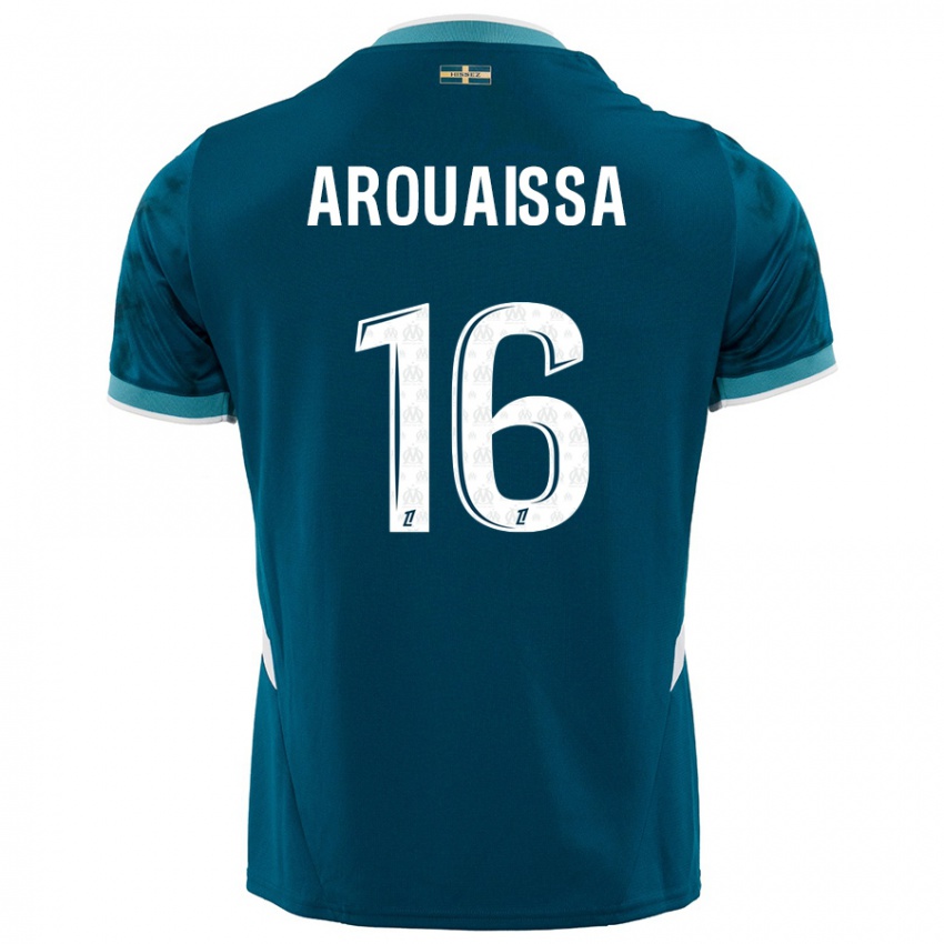 Kinder Ines Arouaissa #16 Türkisblau Auswärtstrikot Trikot 2024/25 T-Shirt Österreich