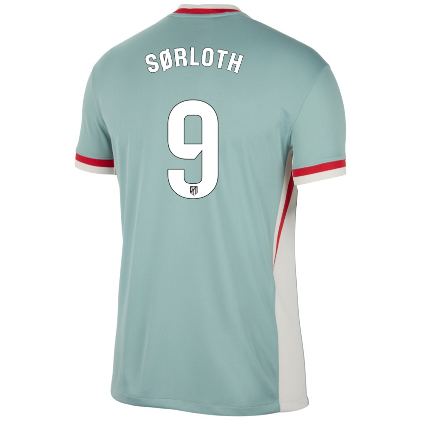 Kinder Alexander Sørloth #9 Hellbeige Blau Auswärtstrikot Trikot 2024/25 T-Shirt Österreich