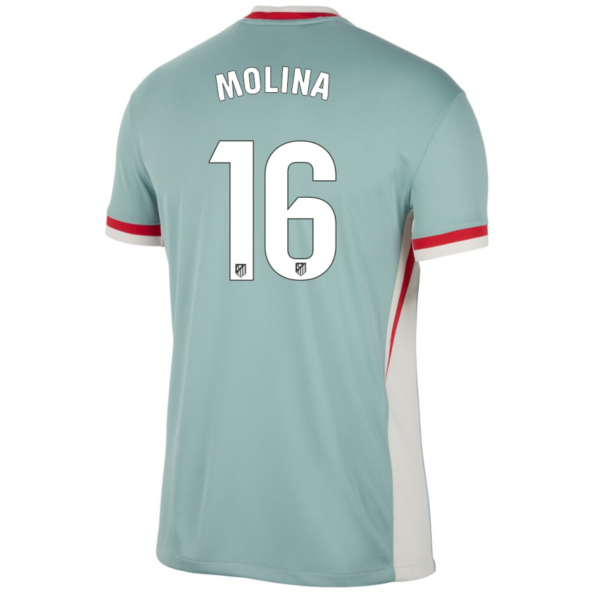 Kinder Nahuel Molina #16 Hellbeige Blau Auswärtstrikot Trikot 2024/25 T-Shirt Österreich