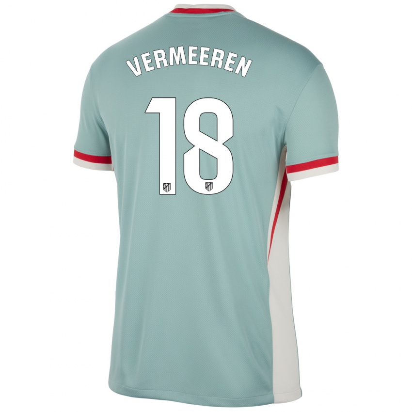 Kinder Arthur Vermeeren #18 Hellbeige Blau Auswärtstrikot Trikot 2024/25 T-Shirt Österreich