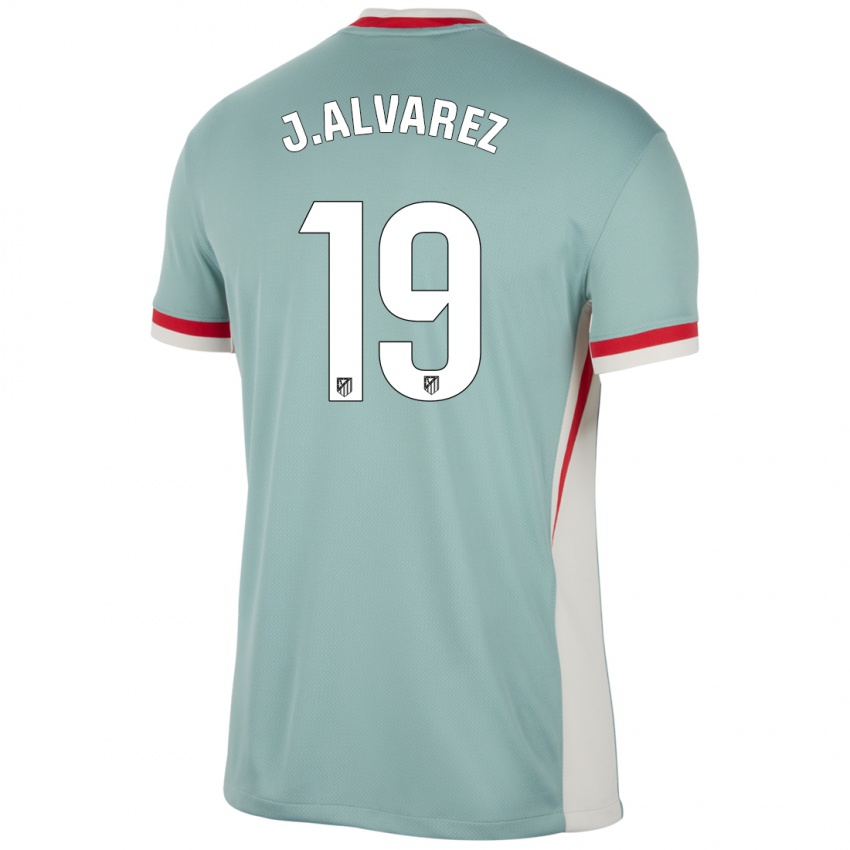 Kinder Julian Alvarez #19 Hellbeige Blau Auswärtstrikot Trikot 2024/25 T-Shirt Österreich