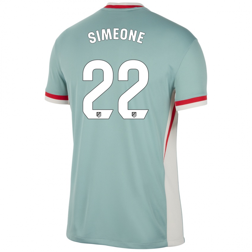 Kinder Giuliano Simeone #22 Hellbeige Blau Auswärtstrikot Trikot 2024/25 T-Shirt Österreich