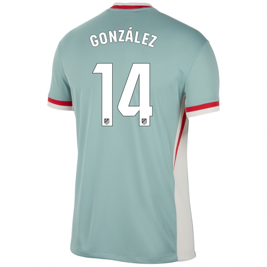 Kinder Joaquín González #14 Hellbeige Blau Auswärtstrikot Trikot 2024/25 T-Shirt Österreich