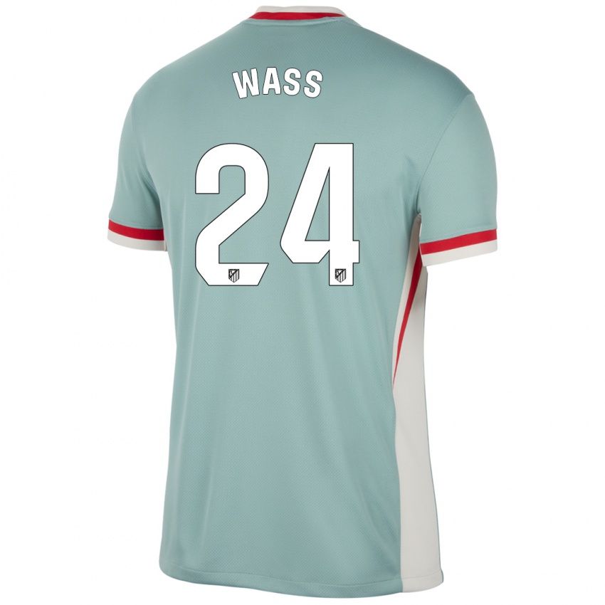 Kinder Daniel Wass #24 Hellbeige Blau Auswärtstrikot Trikot 2024/25 T-Shirt Österreich