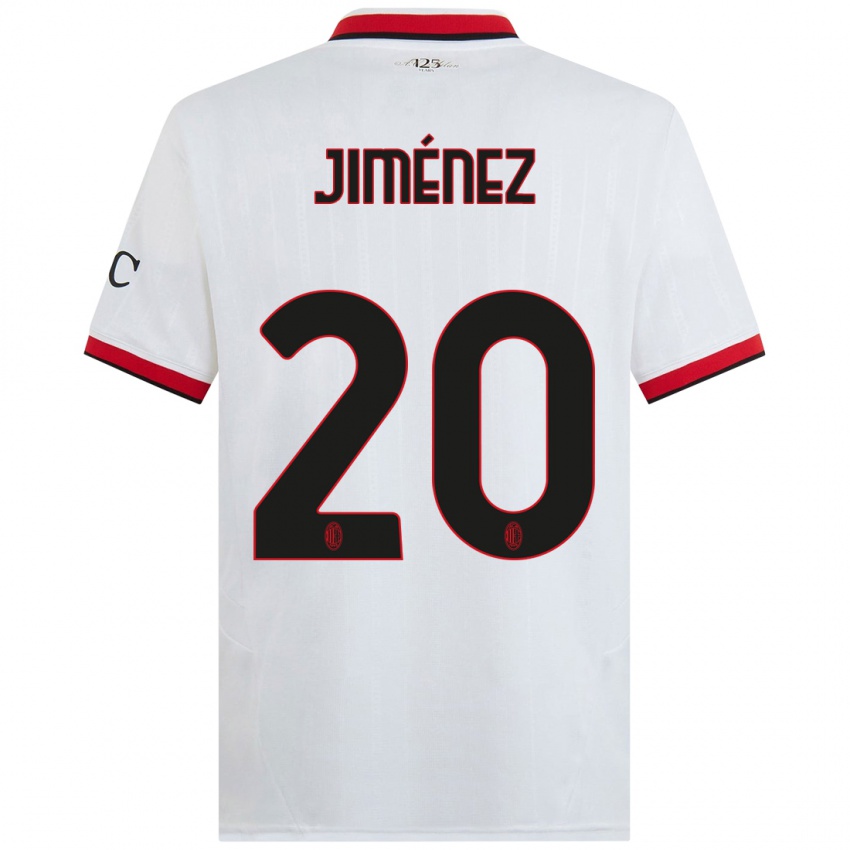 Kinder Álex Jiménez #20 Weiß Schwarz Rot Auswärtstrikot Trikot 2024/25 T-Shirt Österreich