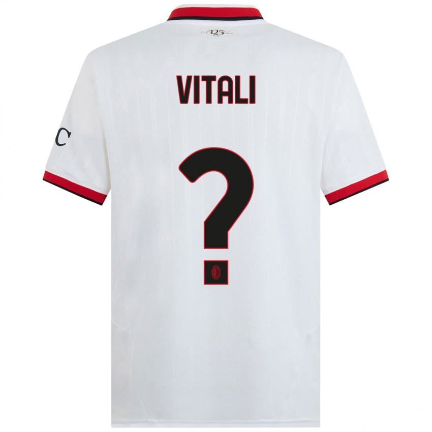 Kinder Michael Vitali #0 Weiß Schwarz Rot Auswärtstrikot Trikot 2024/25 T-Shirt Österreich