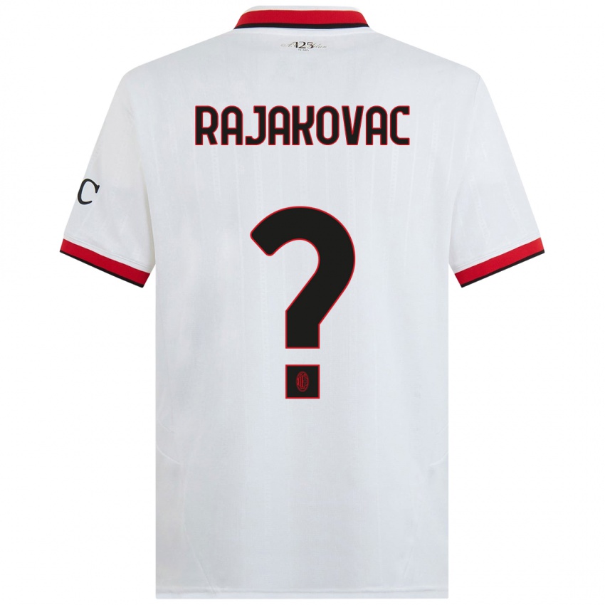 Kinder Mihajlo Rajakovac #0 Weiß Schwarz Rot Auswärtstrikot Trikot 2024/25 T-Shirt Österreich