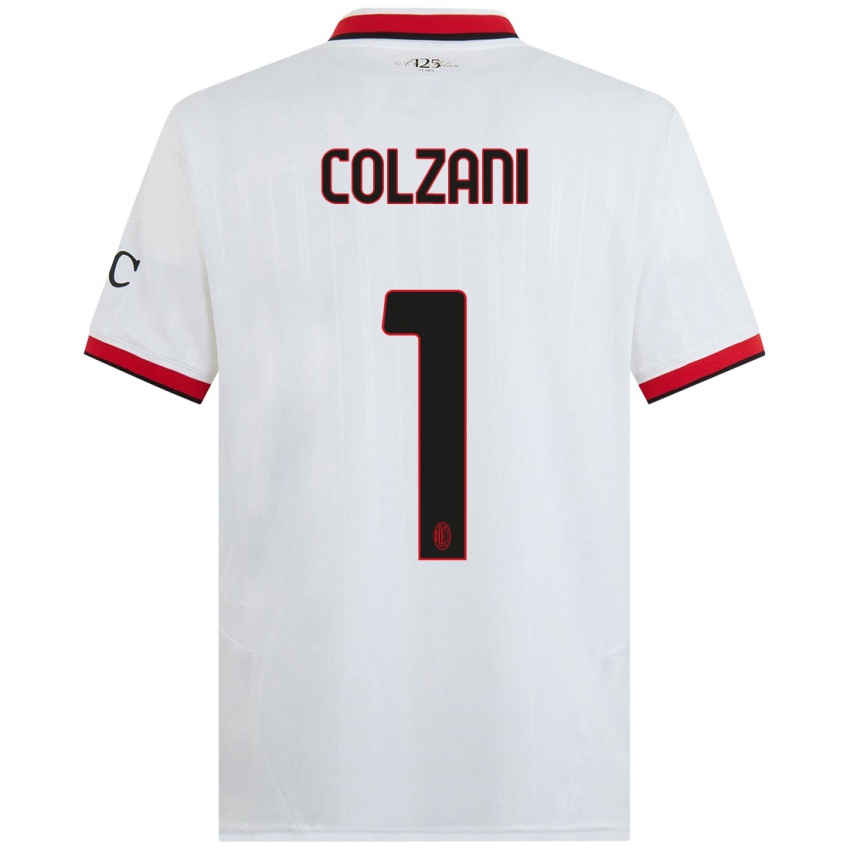 Kinder Edoardo Colzani #1 Weiß Schwarz Rot Auswärtstrikot Trikot 2024/25 T-Shirt Österreich