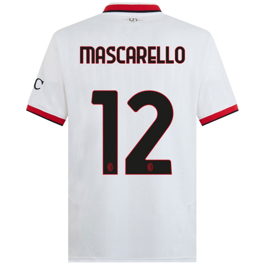 Kinder Marta Mascarello #12 Weiß Schwarz Rot Auswärtstrikot Trikot 2024/25 T-Shirt Österreich