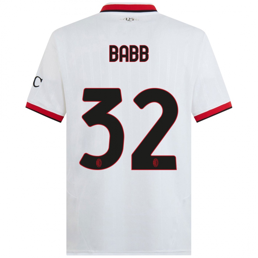 Kinder Selena Delia Babb #32 Weiß Schwarz Rot Auswärtstrikot Trikot 2024/25 T-Shirt Österreich