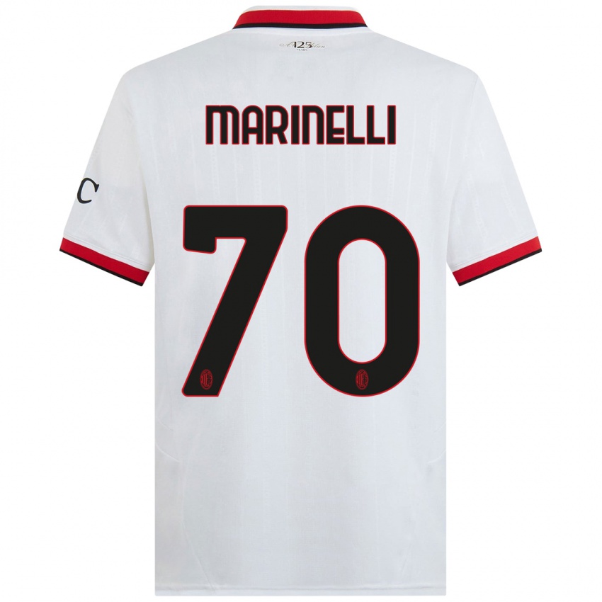 Kinder Gloria Marinelli #70 Weiß Schwarz Rot Auswärtstrikot Trikot 2024/25 T-Shirt Österreich