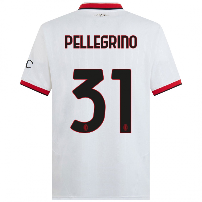 Kinder Marco Pellegrino #31 Weiß Schwarz Rot Auswärtstrikot Trikot 2024/25 T-Shirt Österreich