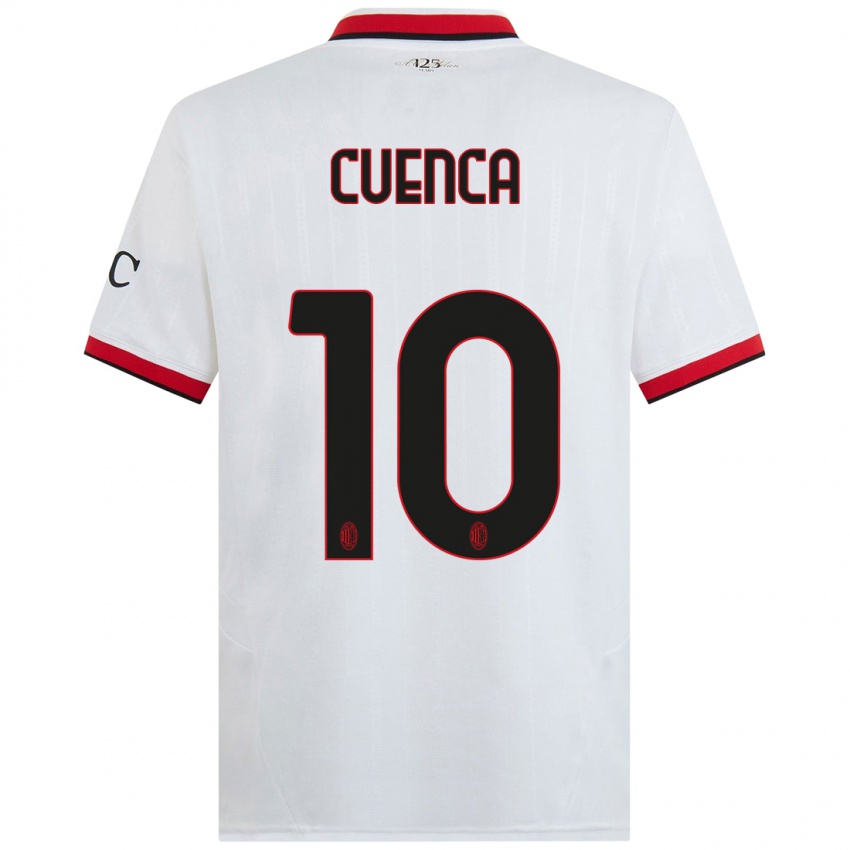 Kinder Hugo Cuenca #10 Weiß Schwarz Rot Auswärtstrikot Trikot 2024/25 T-Shirt Österreich