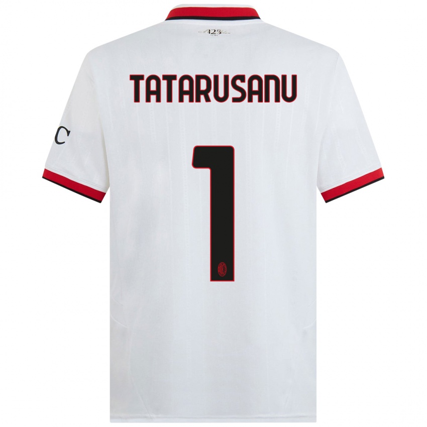 Kinder Ciprian Tatarusanu #1 Weiß Schwarz Rot Auswärtstrikot Trikot 2024/25 T-Shirt Österreich