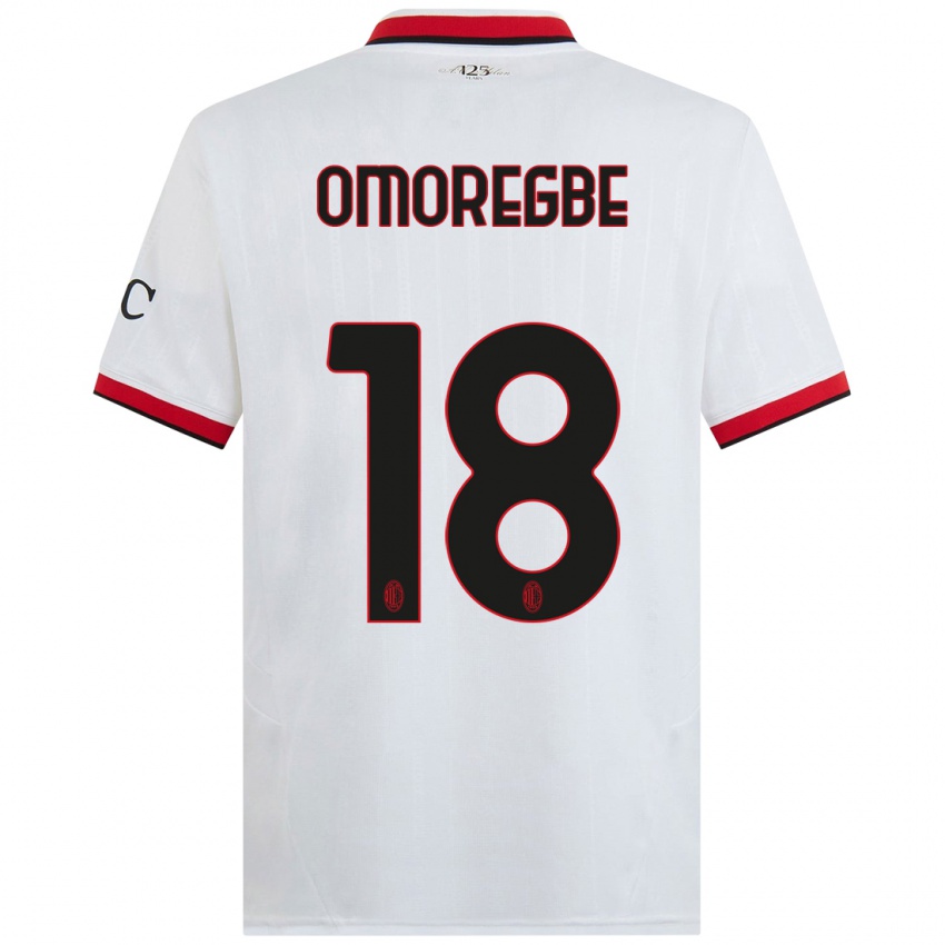 Kinder Bob Murphy Omoregbe #18 Weiß Schwarz Rot Auswärtstrikot Trikot 2024/25 T-Shirt Österreich