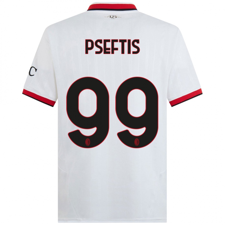 Kinder Fotios Pseftis #99 Weiß Schwarz Rot Auswärtstrikot Trikot 2024/25 T-Shirt Österreich