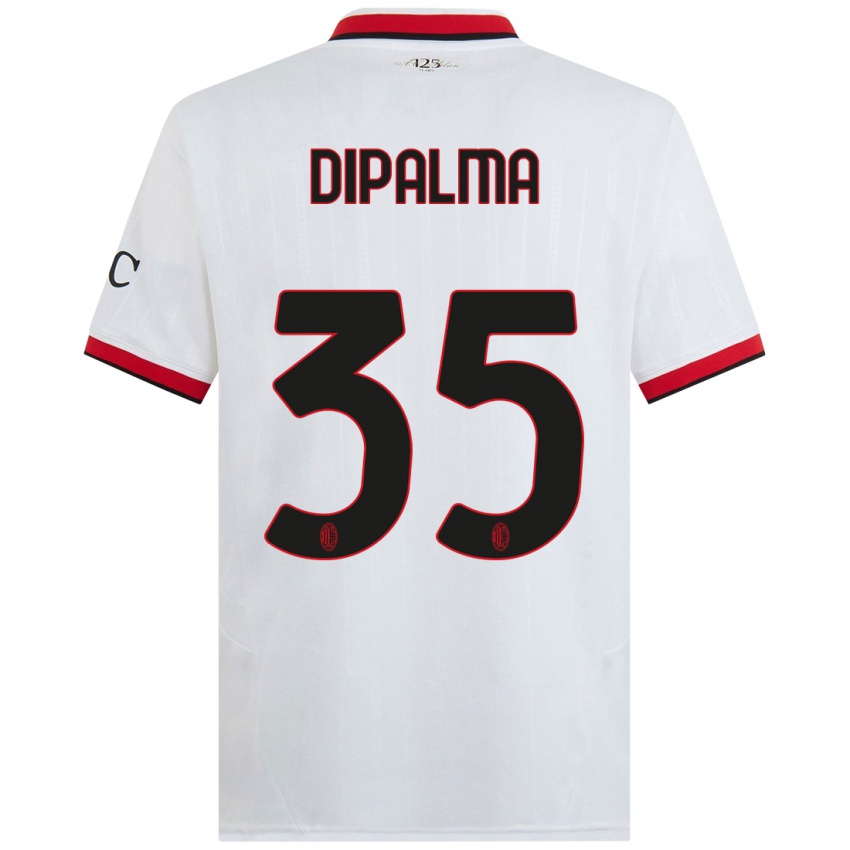 Kinder Matteo Dipalma #35 Weiß Schwarz Rot Auswärtstrikot Trikot 2024/25 T-Shirt Österreich