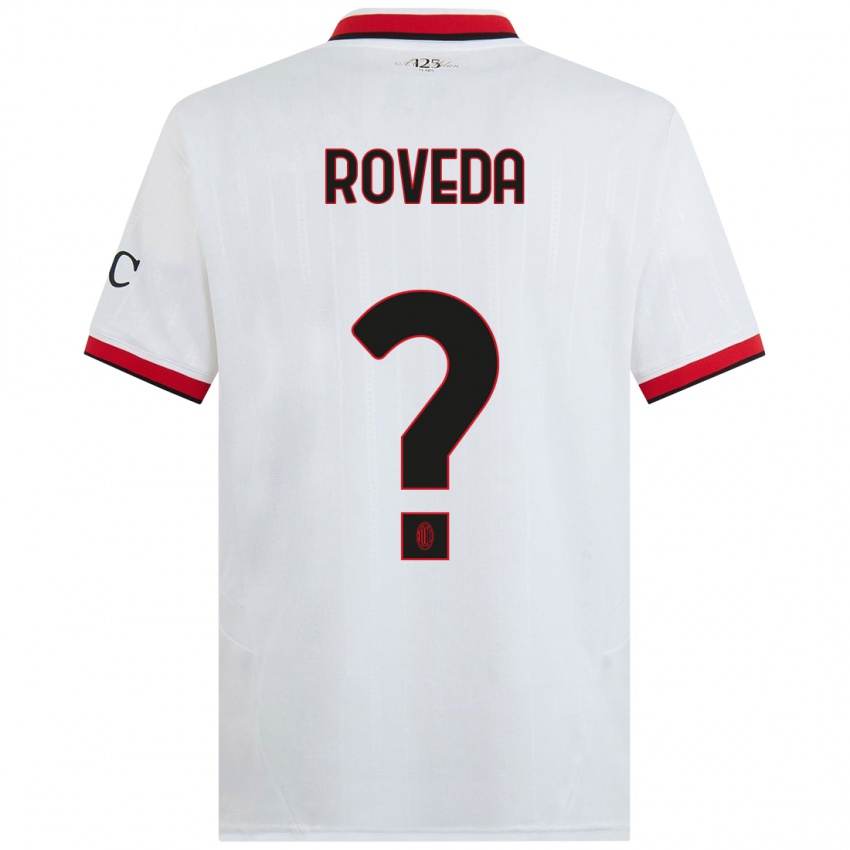 Kinder Samuele Roveda #0 Weiß Schwarz Rot Auswärtstrikot Trikot 2024/25 T-Shirt Österreich