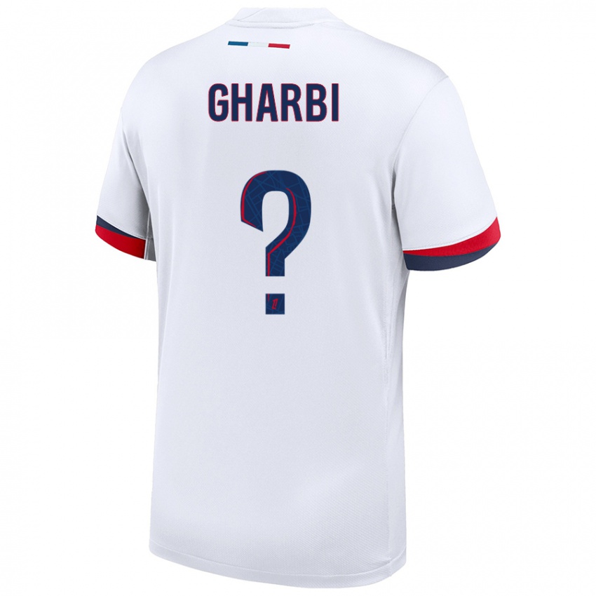 Kinder Ismael Gharbi #0 Weiß Blau Rot Auswärtstrikot Trikot 2024/25 T-Shirt Österreich