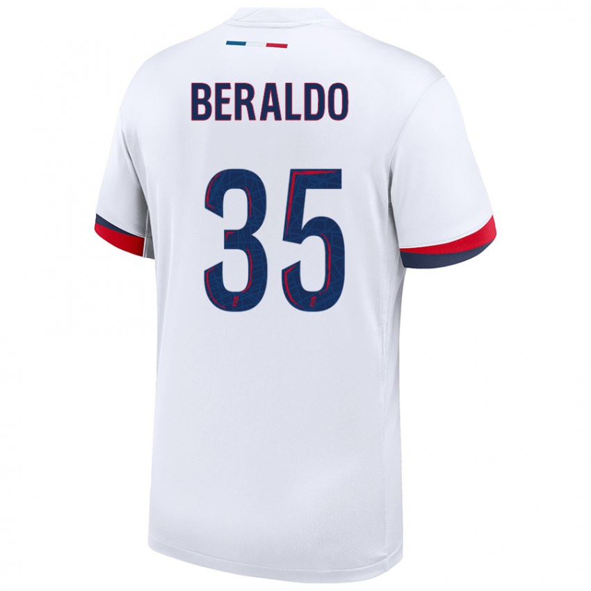 Kinder Lucas Beraldo #35 Weiß Blau Rot Auswärtstrikot Trikot 2024/25 T-Shirt Österreich