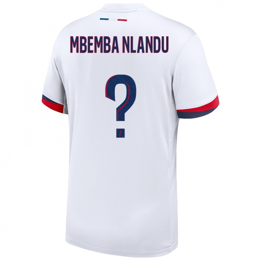 Kinder Emmanuel Mbemba Nlandu #0 Weiß Blau Rot Auswärtstrikot Trikot 2024/25 T-Shirt Österreich