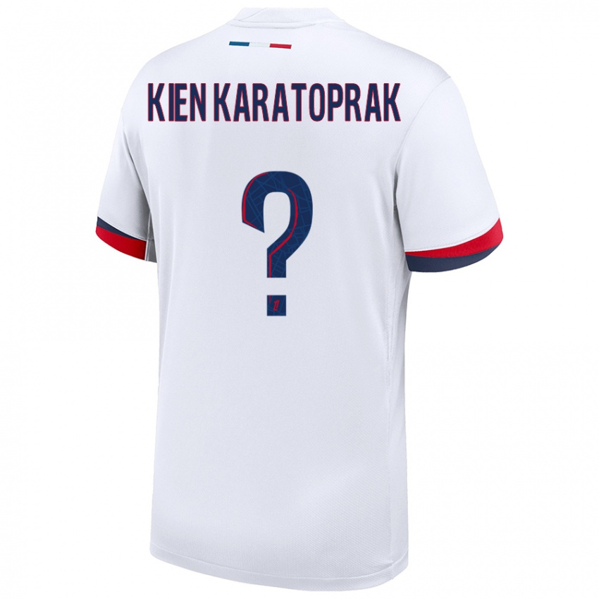 Kinder Kenan Kien Karatoprak #0 Weiß Blau Rot Auswärtstrikot Trikot 2024/25 T-Shirt Österreich