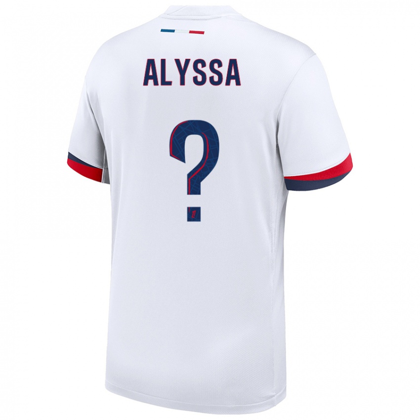 Kinder Alyssa Fernandes #0 Weiß Blau Rot Auswärtstrikot Trikot 2024/25 T-Shirt Österreich