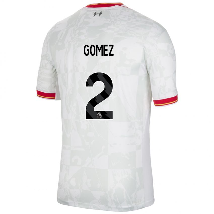 Kinder Joe Gomez #2 Weiß Rot Schwarz Ausweichtrikot Trikot 2024/25 T-Shirt Österreich