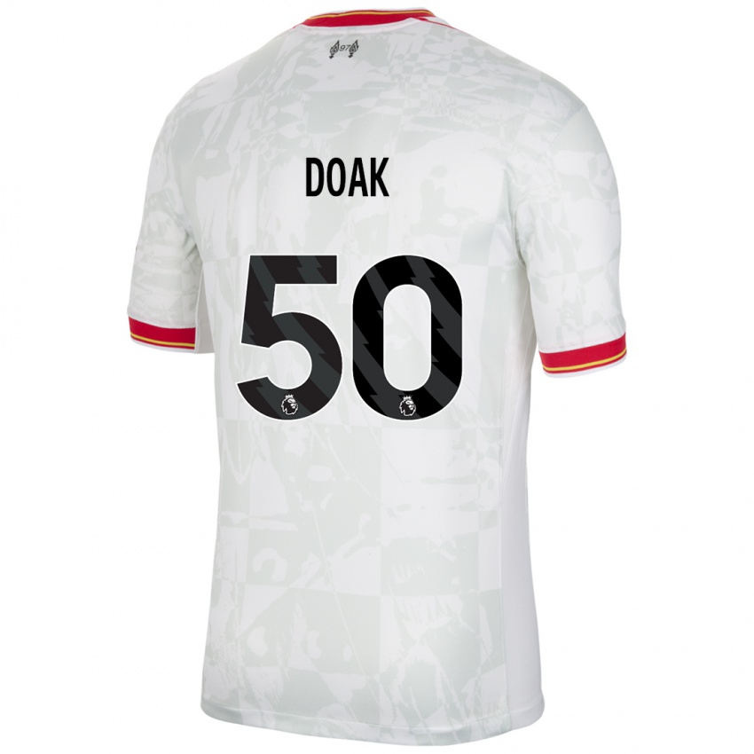 Kinder Ben Doak #50 Weiß Rot Schwarz Ausweichtrikot Trikot 2024/25 T-Shirt Österreich