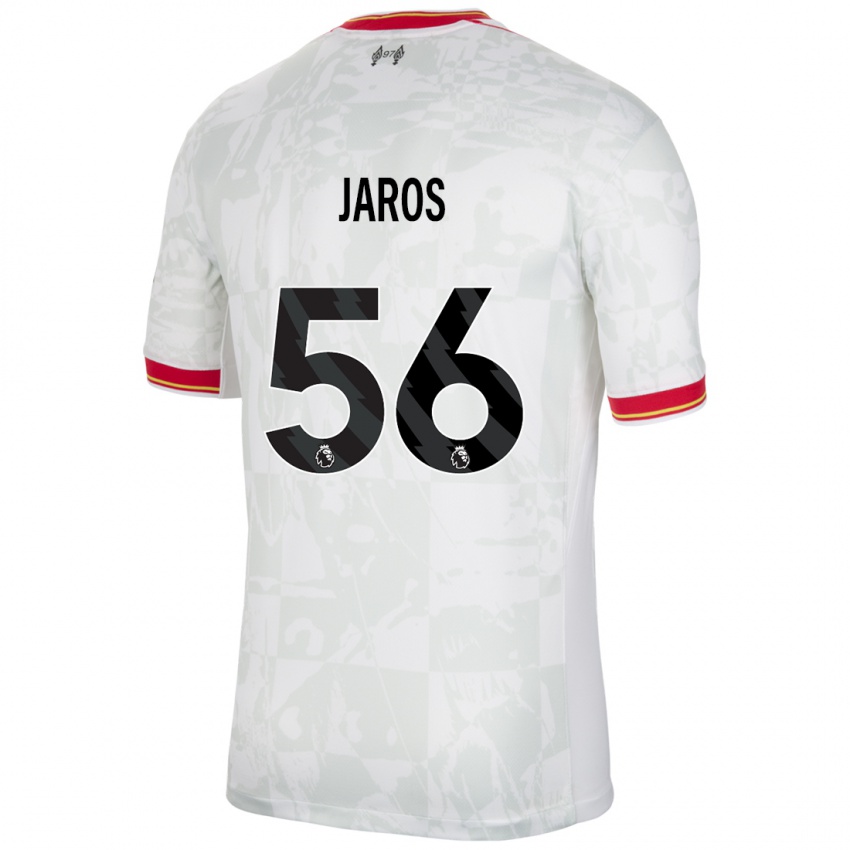 Kinder Vitezslav Jaros #56 Weiß Rot Schwarz Ausweichtrikot Trikot 2024/25 T-Shirt Österreich