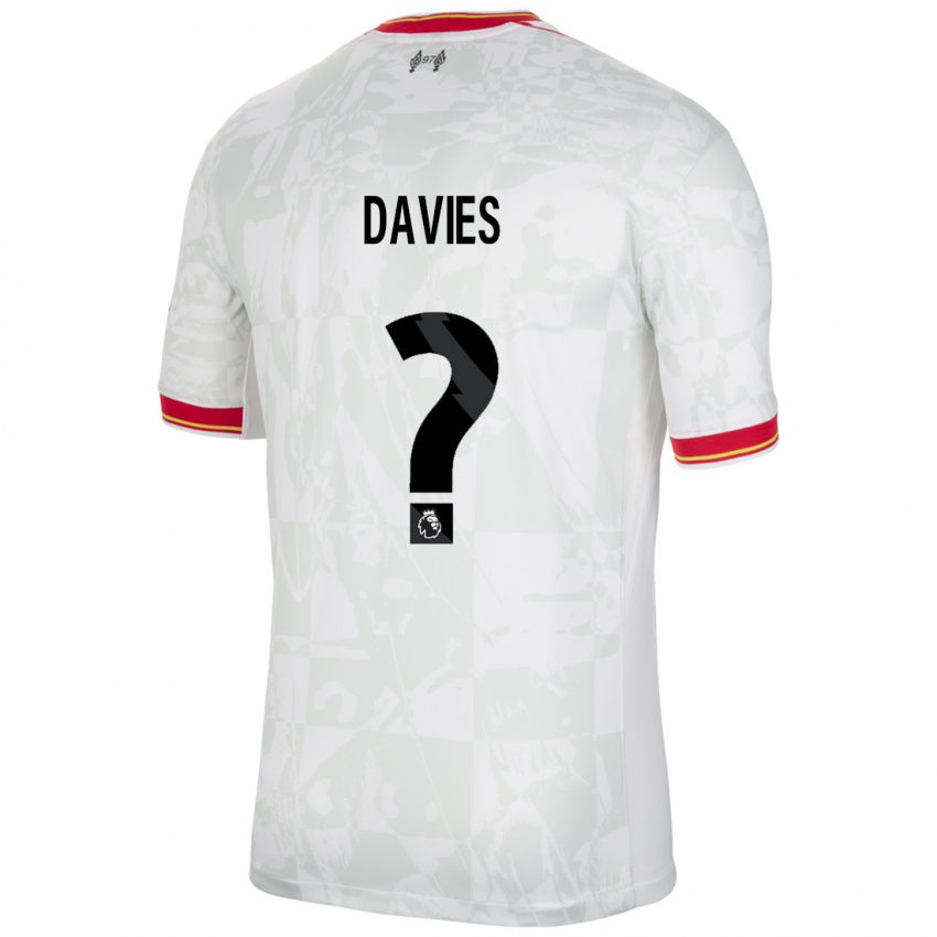 Kinder Harvey Davies #0 Weiß Rot Schwarz Ausweichtrikot Trikot 2024/25 T-Shirt Österreich