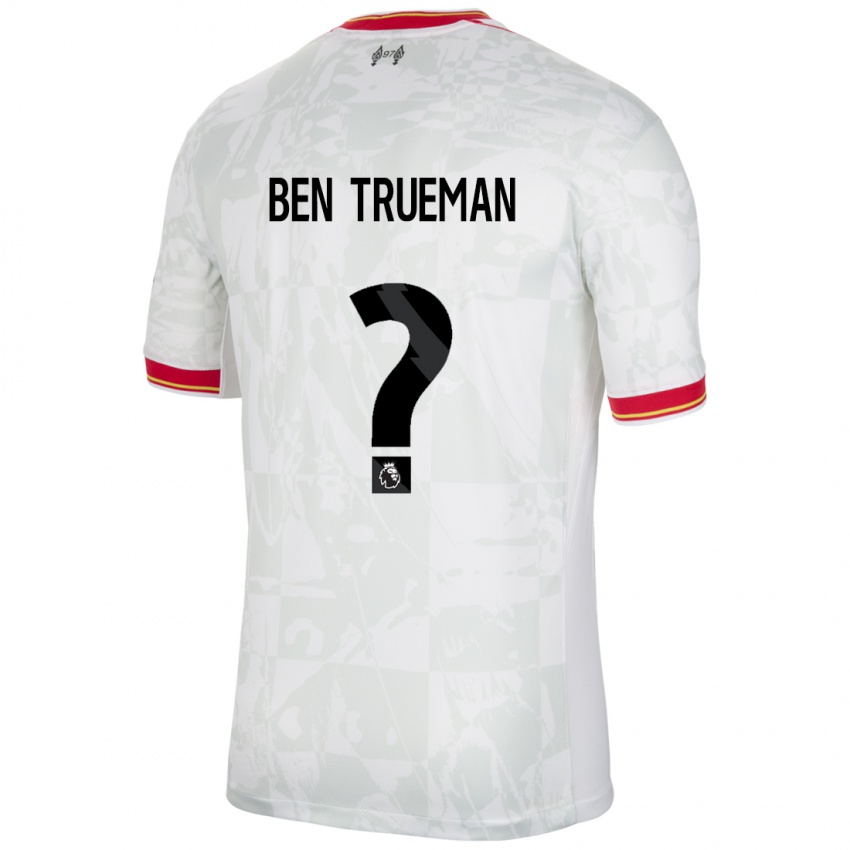 Kinder Ben Trueman #0 Weiß Rot Schwarz Ausweichtrikot Trikot 2024/25 T-Shirt Österreich