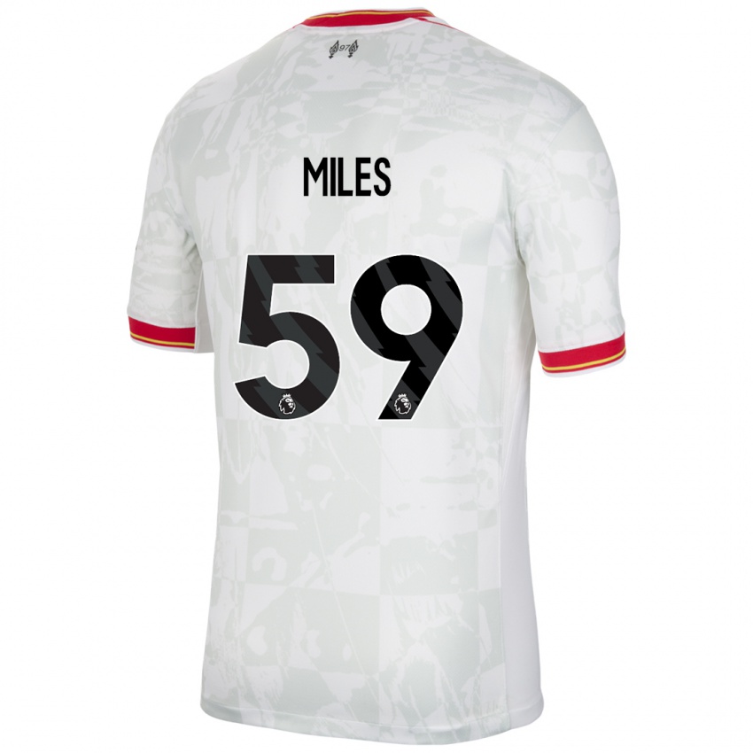 Kinder Terence Miles #59 Weiß Rot Schwarz Ausweichtrikot Trikot 2024/25 T-Shirt Österreich