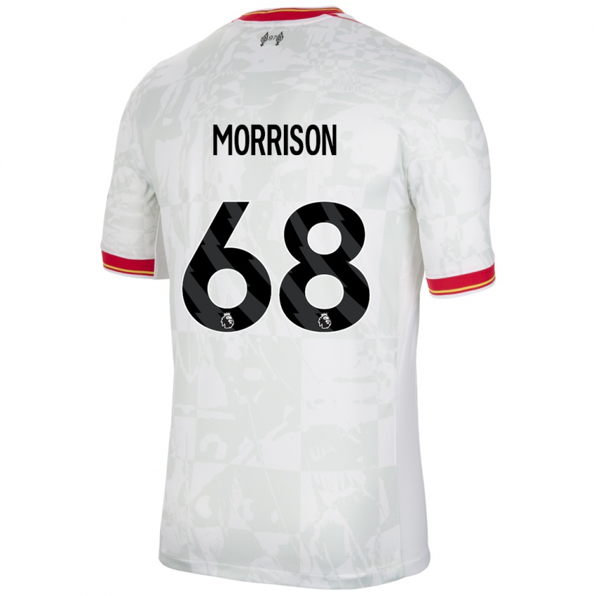 Kinder Kieran Morrison #68 Weiß Rot Schwarz Ausweichtrikot Trikot 2024/25 T-Shirt Österreich