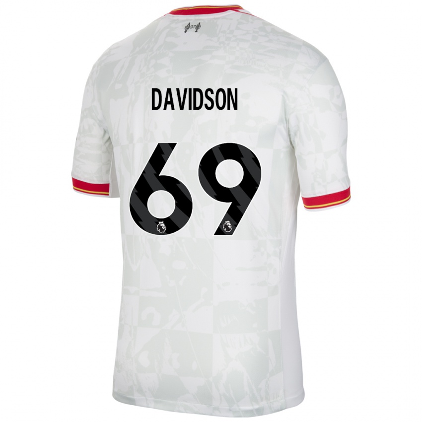 Kinder Josh Davidson #69 Weiß Rot Schwarz Ausweichtrikot Trikot 2024/25 T-Shirt Österreich