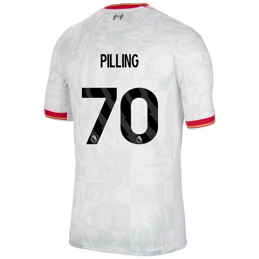 Kinder Tommy Pilling #70 Weiß Rot Schwarz Ausweichtrikot Trikot 2024/25 T-Shirt Österreich