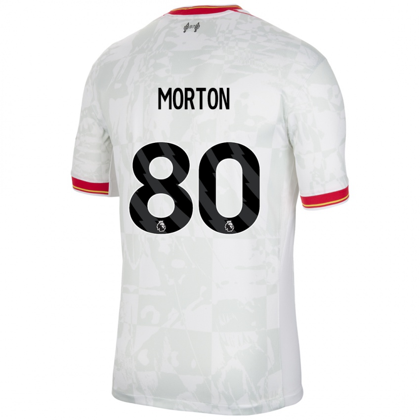 Kinder Tyler Morton #80 Weiß Rot Schwarz Ausweichtrikot Trikot 2024/25 T-Shirt Österreich