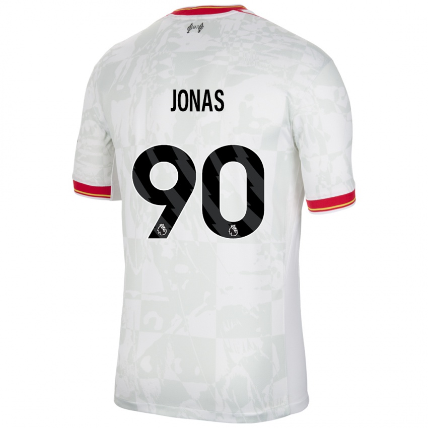 Kinder Lee Jonas #90 Weiß Rot Schwarz Ausweichtrikot Trikot 2024/25 T-Shirt Österreich