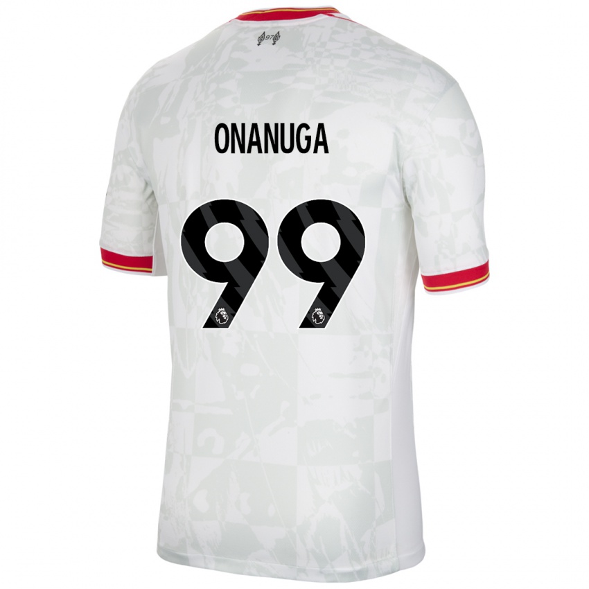 Kinder Fola Onanuga #99 Weiß Rot Schwarz Ausweichtrikot Trikot 2024/25 T-Shirt Österreich