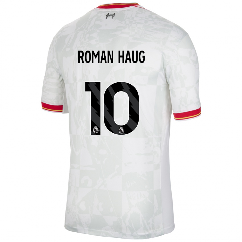 Kinder Sophie Román Haug #10 Weiß Rot Schwarz Ausweichtrikot Trikot 2024/25 T-Shirt Österreich