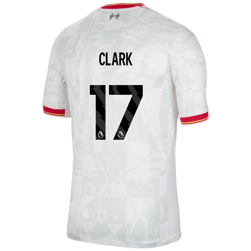 Kinder Jenna Clark #17 Weiß Rot Schwarz Ausweichtrikot Trikot 2024/25 T-Shirt Österreich